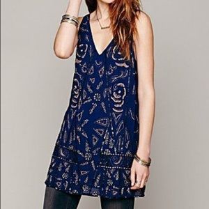 Free people - Garden shift dress (NAVY)
